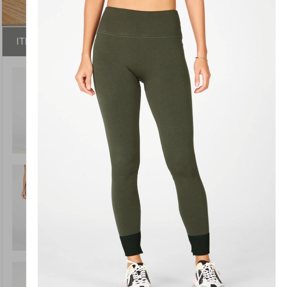 Fabletics Olive Green Seamless Leggings